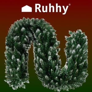 Snow-covered Christmas tree garland 2.7m HQ Ruhhy 22326-1