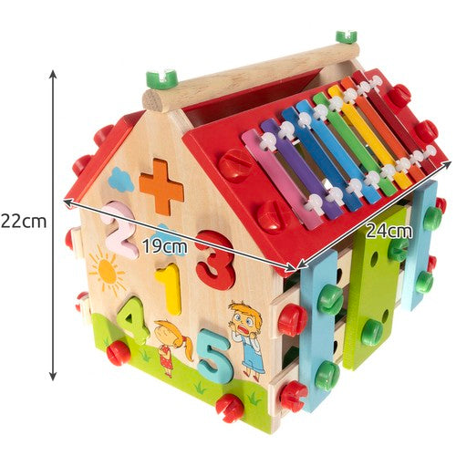 Kruzzel 22564 wooden educational house-13