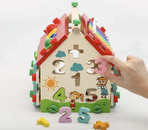 Kruzzel 22564 wooden educational house-3