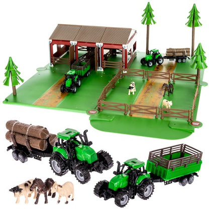 Farm with animals + 2 farm cars 22404 Kruzzel 5900779945548