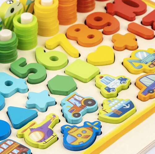 Wooden puzzle - sorter 6 in 1 Kruzzel 22636-7