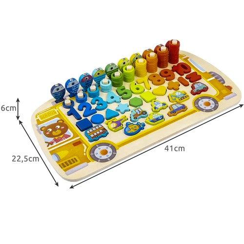 Wooden puzzle - sorter 6 in 1 Kruzzel 22636-3