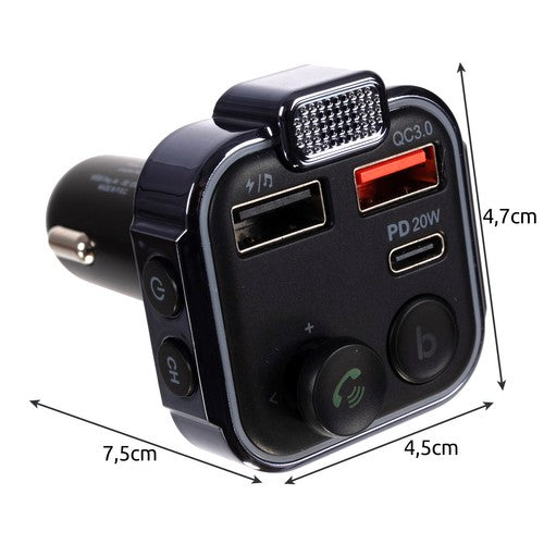 Xtrobb 22355 FM Bluetooth transmitter/charger-3