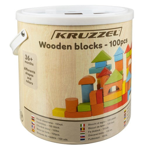 Wooden blocks - 100pcs Kruzzel 22666-3