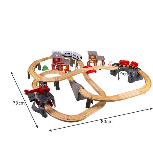 Wooden railway - Kruzzel train 22754-2