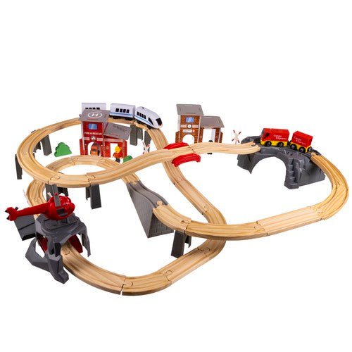 Wooden railway - Kruzzel train 22754-3