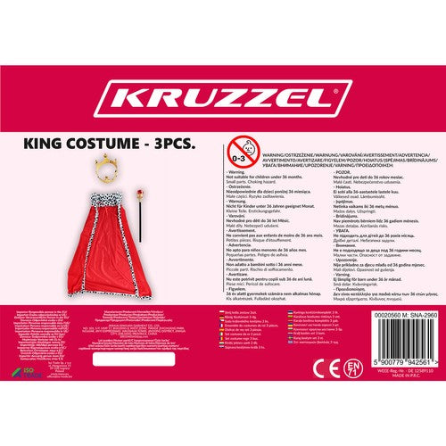 King costume set 3 pcs. Kruzzel 20560-1