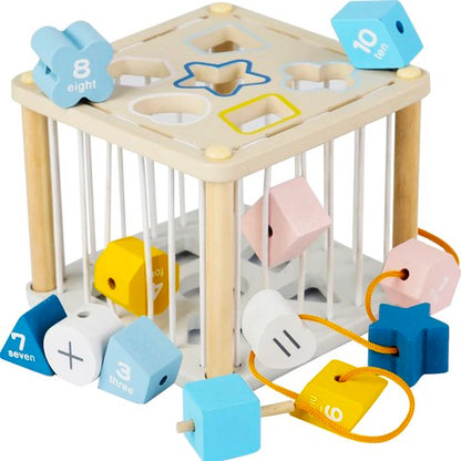 Sorter - wooden sensory cube 22885 Kruzzel 5900779948211