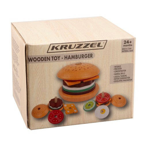 Kruzzel 22673 wooden burger-9