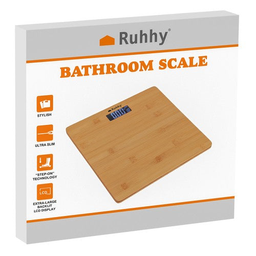 LCD bathroom scale - wooden Ruhhy 22522-8