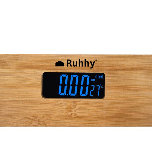 LCD bathroom scale - wooden Ruhhy 22522-5