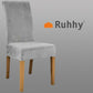 Chair cover - gray velvet Ruhhy 22979-1