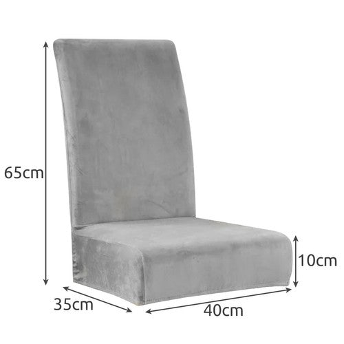 Chair cover - gray velvet Ruhhy 22979-2