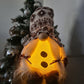 Gray standing gnome with LED 23754-12