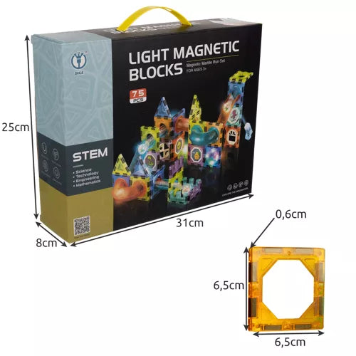 Magnetic blocks - track 77pcs Kruzzel 22684-9