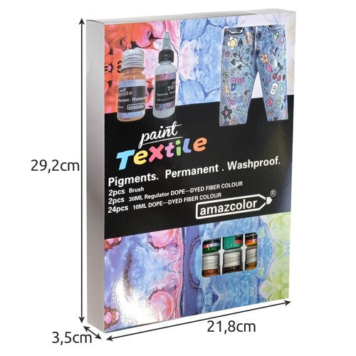 Fabric paints - 24 pcs. 180ml Maaleo 22948-3