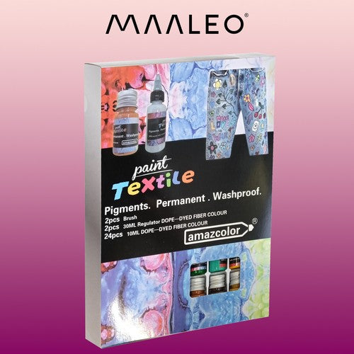 Fabric paints - 24 pcs. 180ml Maaleo 22948-2