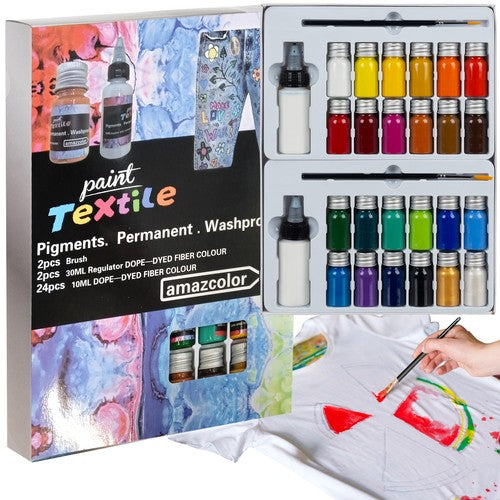 Fabric paints - 24 pcs. 180ml Maaleo 22948 Maaleo 5900779948426