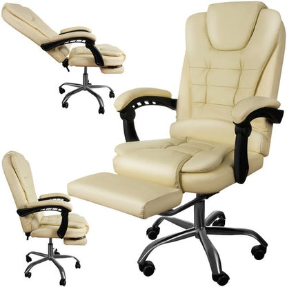 Office chair with footrest - white Malatec 23287 Malatec 5900779949317