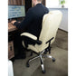 Office chair with footrest - white Malatec 23287-13