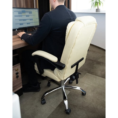 Office chair with footrest - white Malatec 23287-13