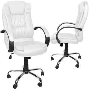 Office chair, eco-leather - white, Malatec 23240 Malatec 5900779949225