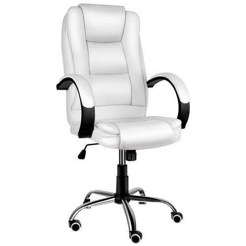 Office chair, eco-leather - white, Malatec 23240-2