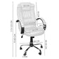 Office chair, eco-leather - white, Malatec 23240-3