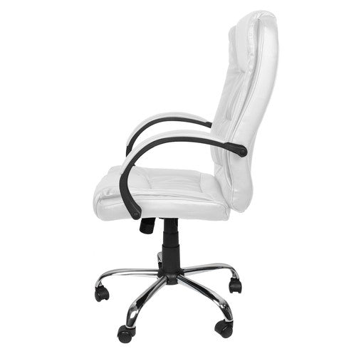 Office chair, eco-leather - white, Malatec 23240-5