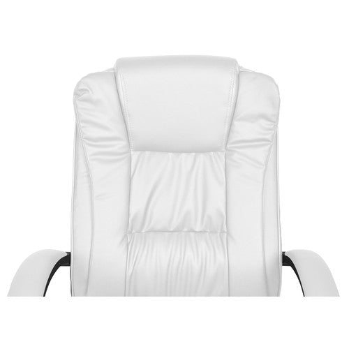 Office chair, eco-leather - white, Malatec 23240-8