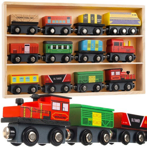 Wooden railway - 12 pieces. Kruzzel 23522 Kruzzel 5900779950368