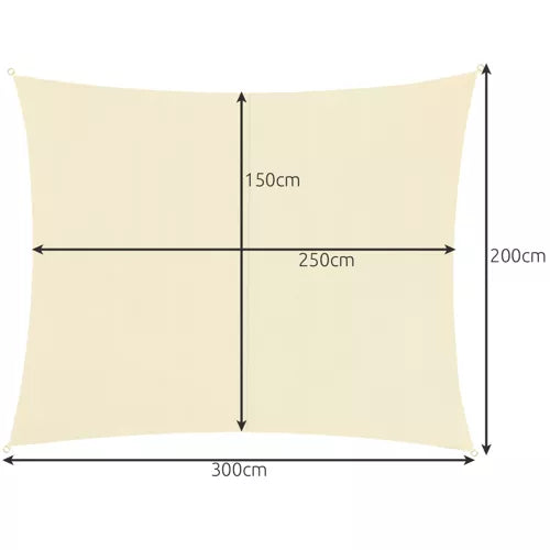 Shade sail 3x2m - beige Gardlov 23163-2