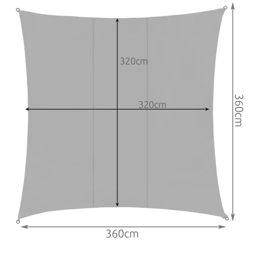 Shade sail 3.6x3.6m Gardlov 23164-8