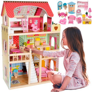 Wooden dollhouse - villa D11252 Kruzzel 5900779937246