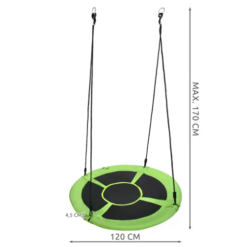 Stork's nest swing 100 cm green-black 23514-2