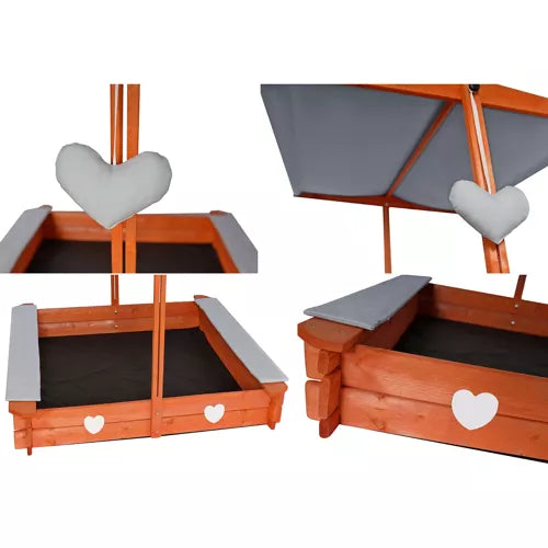 Folding sandbox with roof 24215-4