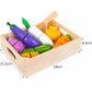 Wooden fruits and vegetables cutting set Z23543-9