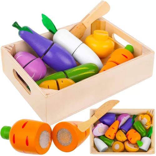 Wooden fruits and vegetables cutting set Z23543 Kruzzel 5900779950498