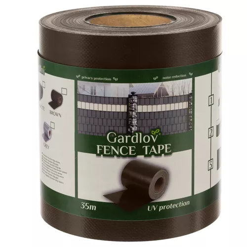 Fencing tape 19cmx35m 630g/m2 brown 23707-10