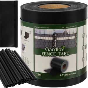 Fencing tape 19cmx35m 630g/m2 black 23705 Gardlov 5900779951181