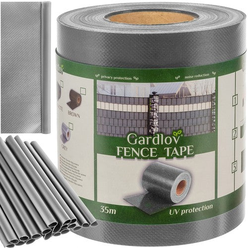 Fencing tape 19cmx35m 630g/m2 gray 23704 Gardlov 5900779951174