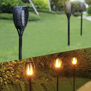 Solar garden lamp - torch, set of 4, 23560-1