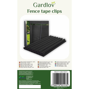 Fence tape clips - black 23711-1