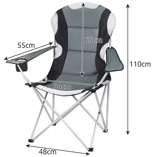 Fishing chair black and gray 23674-8