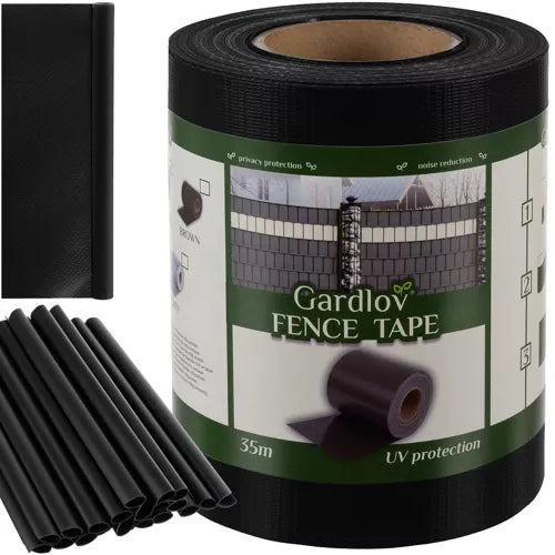 Fencing tape 19cmx35m 450g/m2 black 23698 Gardlov 5900779951136