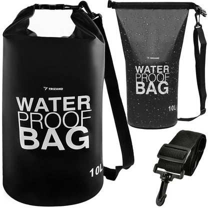 Waterproof bag 10L black 23565 Trizand 5900779950696