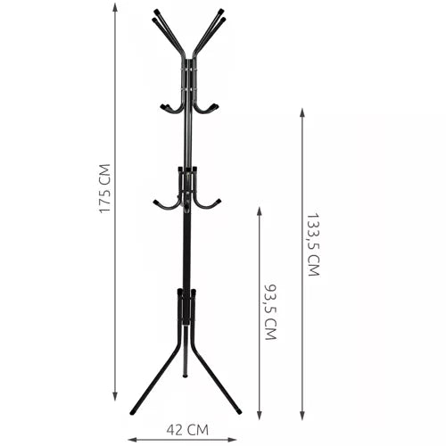 Standing hanger 170cm - black Ruhhy 23815-8