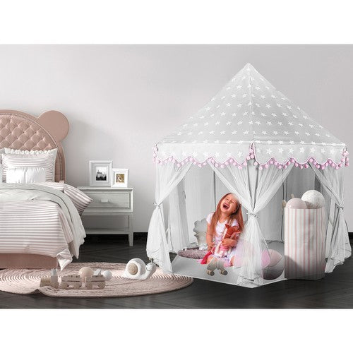 Children&#39;s tent gray and pink Kruzzel 23476-12