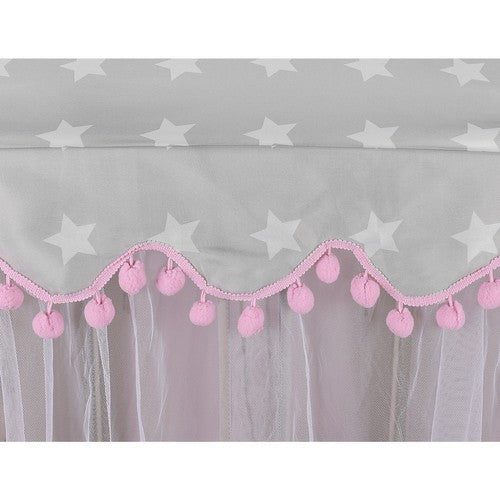 Children&#39;s tent gray and pink Kruzzel 23476-2