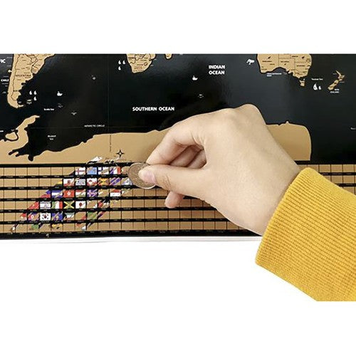 World map - scratch card with flags 23443-10